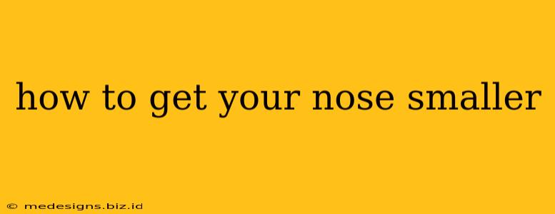 how to get your nose smaller