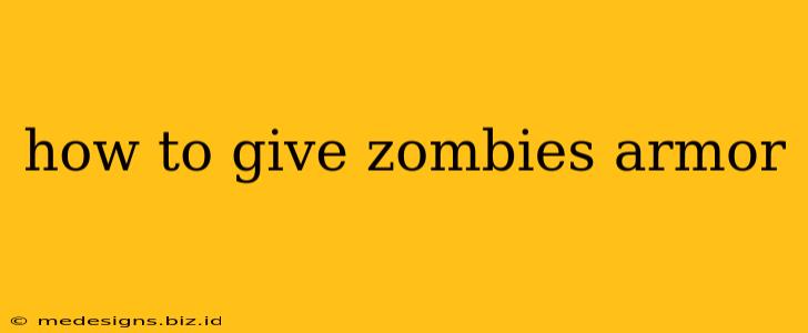 how to give zombies armor