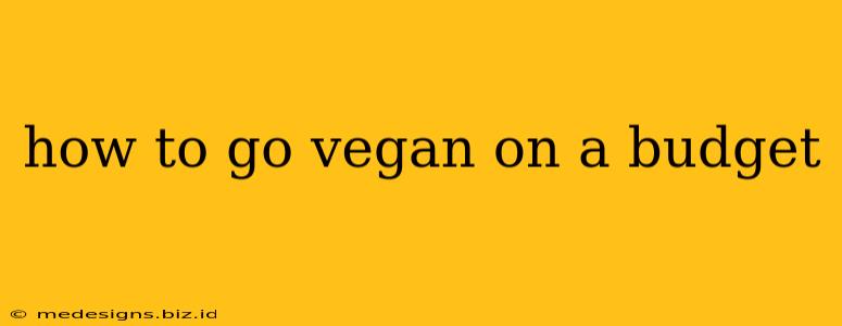 how to go vegan on a budget