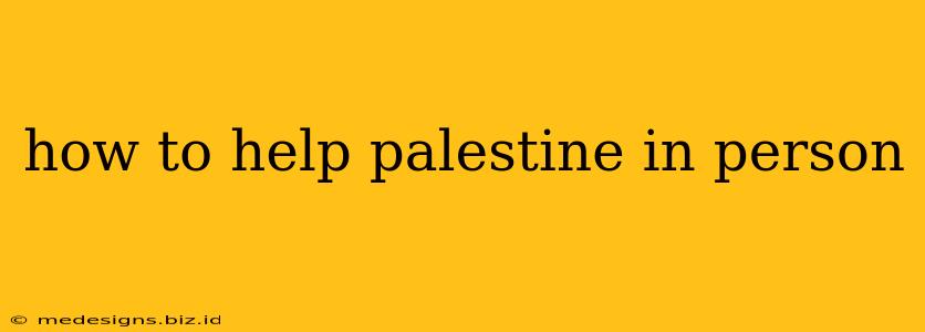 how to help palestine in person