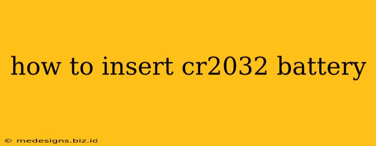 how to insert cr2032 battery