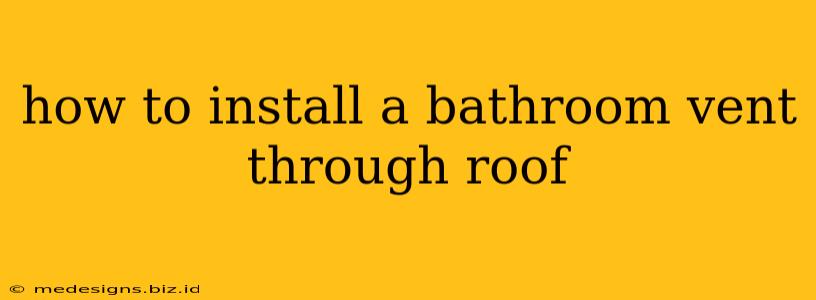 how to install a bathroom vent through roof