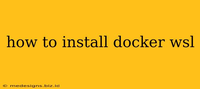 how to install docker wsl