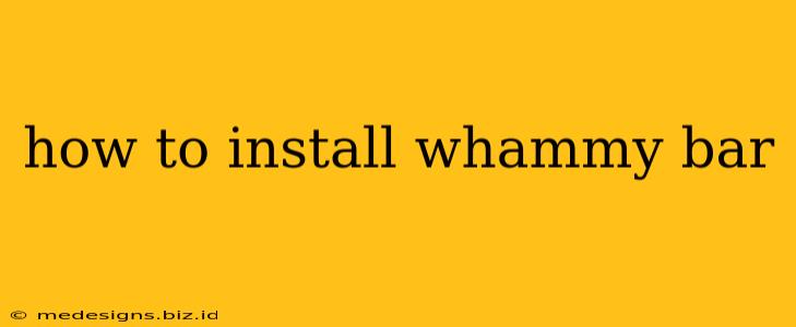 how to install whammy bar