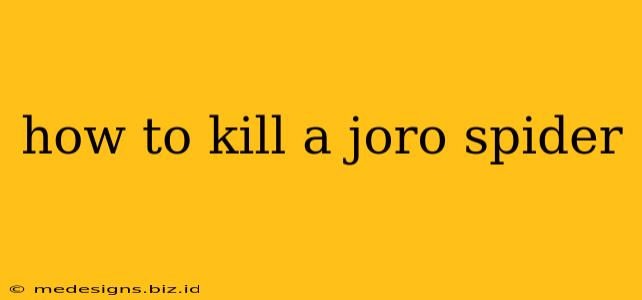 how to kill a joro spider