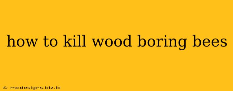 how to kill wood boring bees