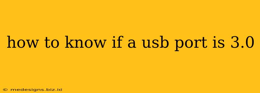 how to know if a usb port is 3.0