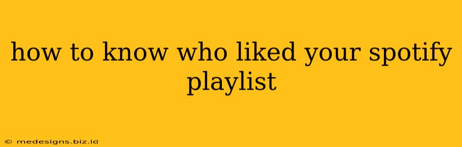 how to know who liked your spotify playlist