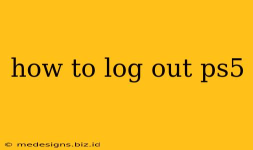 how to log out ps5