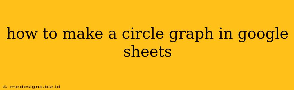 how to make a circle graph in google sheets