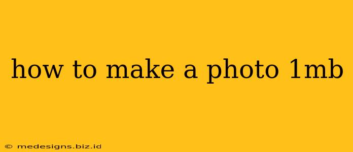 how to make a photo 1mb