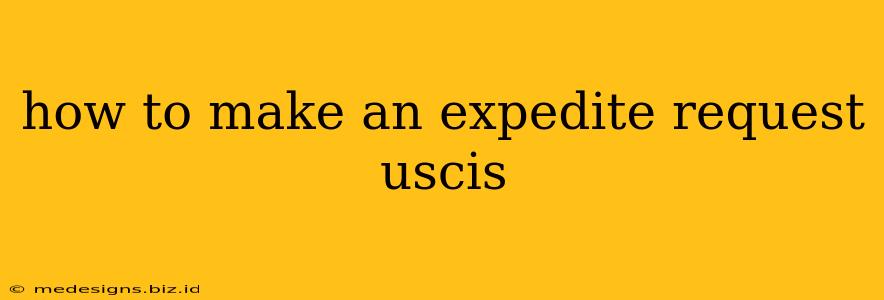 how to make an expedite request uscis