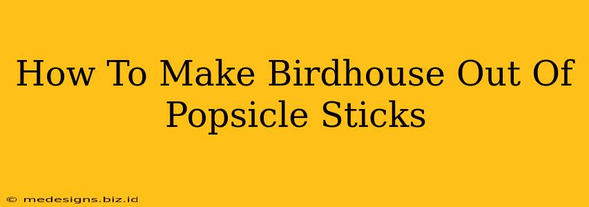 How To Make Birdhouse Out Of Popsicle Sticks