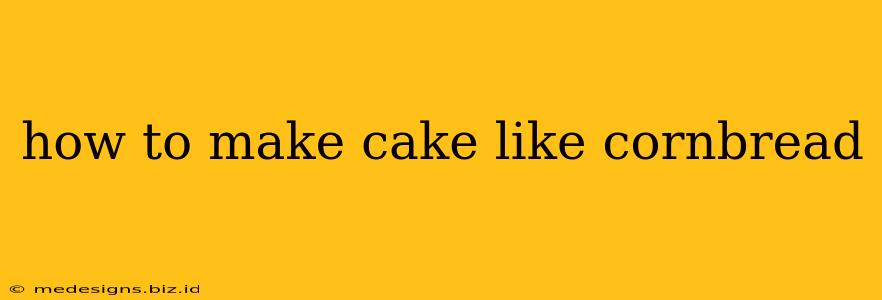 how to make cake like cornbread