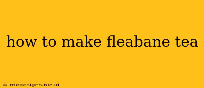 how to make fleabane tea