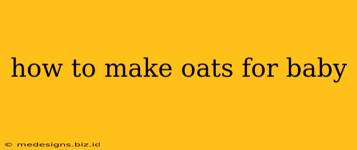 how to make oats for baby