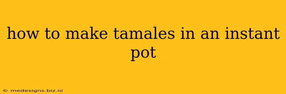 how to make tamales in an instant pot