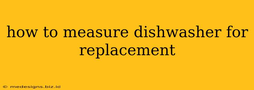 how to measure dishwasher for replacement