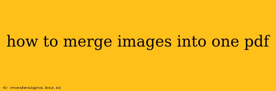 how to merge images into one pdf