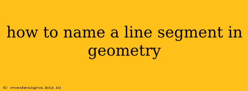 how to name a line segment in geometry