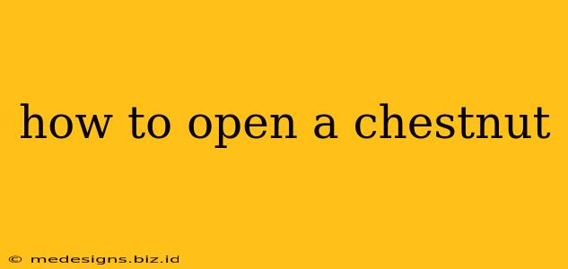 how to open a chestnut