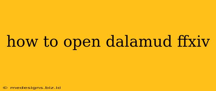 how to open dalamud ffxiv