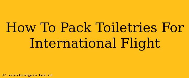How To Pack Toiletries For International Flight