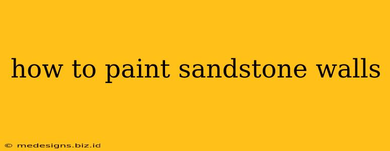 how to paint sandstone walls