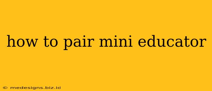 how to pair mini educator
