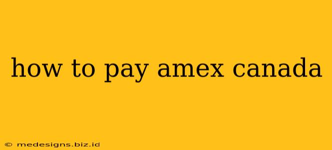 how to pay amex canada