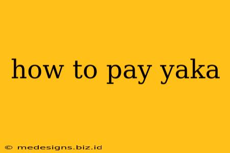 how to pay yaka