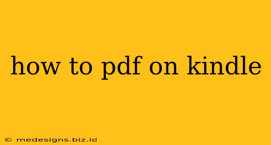 how to pdf on kindle