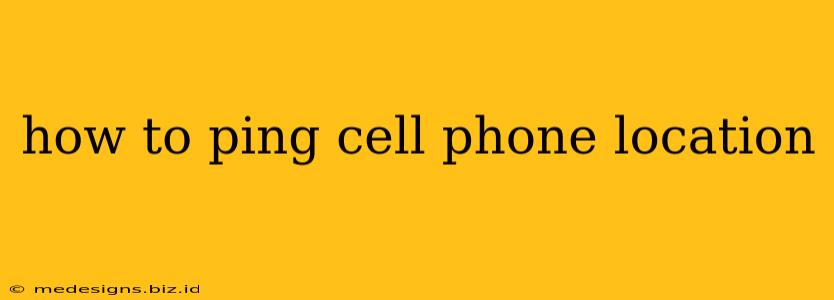 how to ping cell phone location