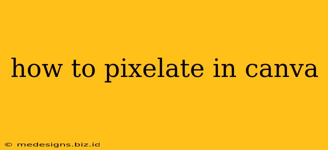 how to pixelate in canva