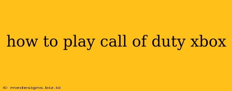 how to play call of duty xbox
