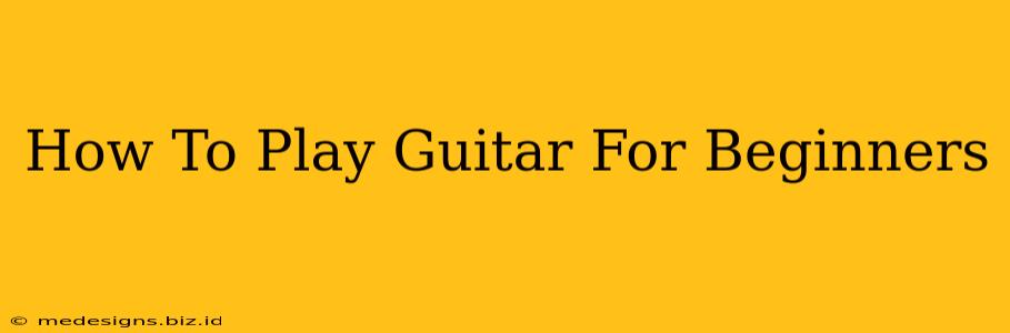 How To Play Guitar For Beginners