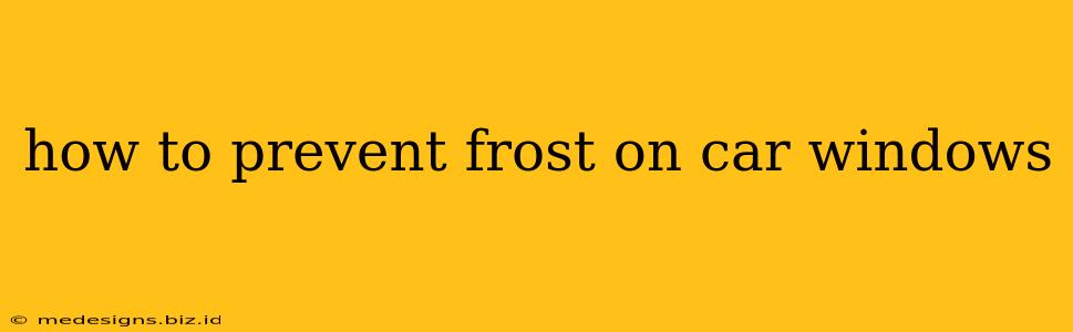 how to prevent frost on car windows