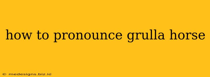 how to pronounce grulla horse
