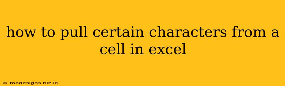 how to pull certain characters from a cell in excel