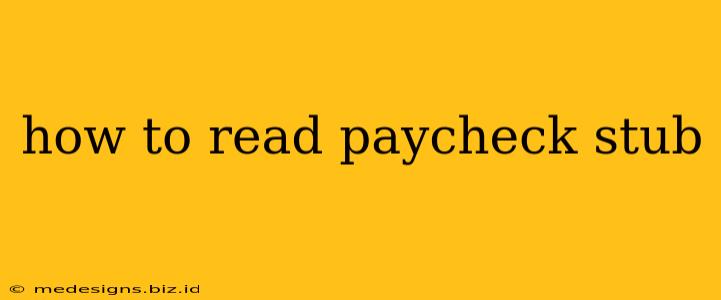 how to read paycheck stub