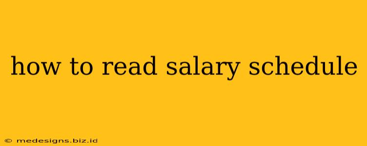 how to read salary schedule