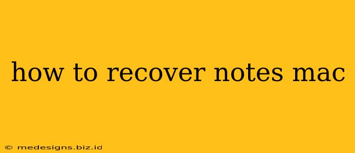 how to recover notes mac