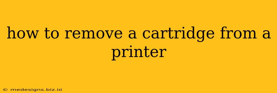 how to remove a cartridge from a printer