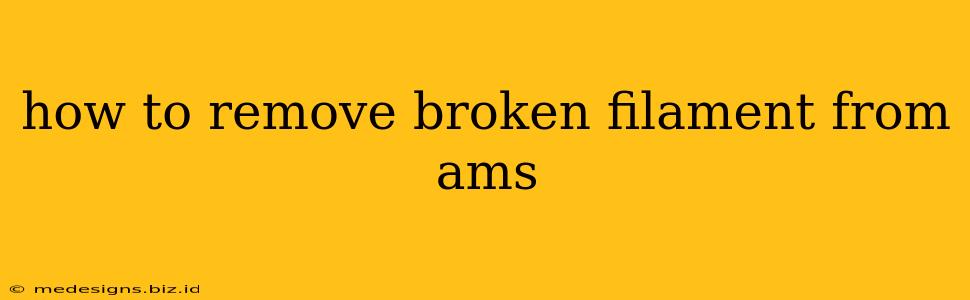 how to remove broken filament from ams