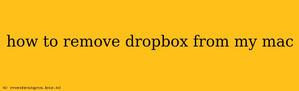 how to remove dropbox from my mac