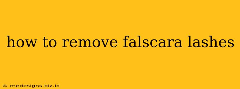 how to remove falscara lashes