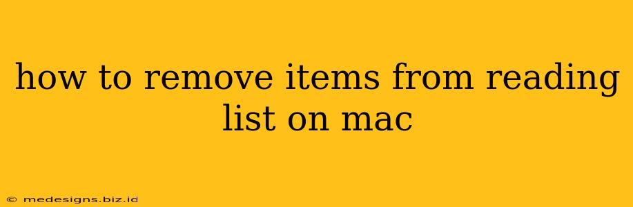 how to remove items from reading list on mac