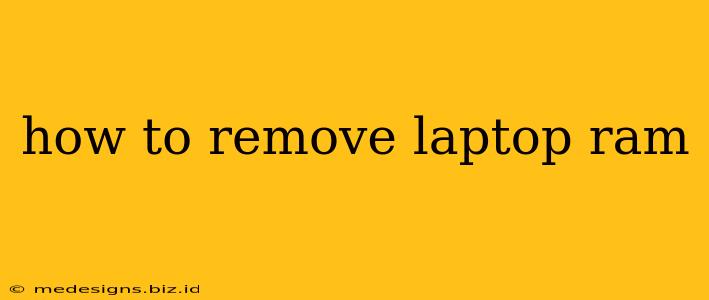 how to remove laptop ram