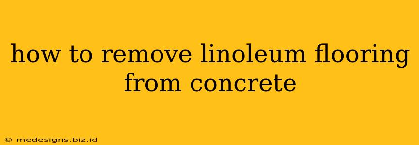 how to remove linoleum flooring from concrete