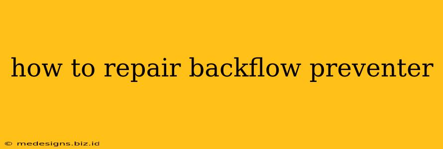 how to repair backflow preventer
